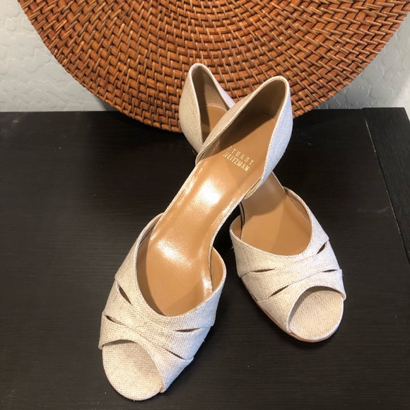 Stuart Weitzman Canvas Wedge Size 9 NWOT